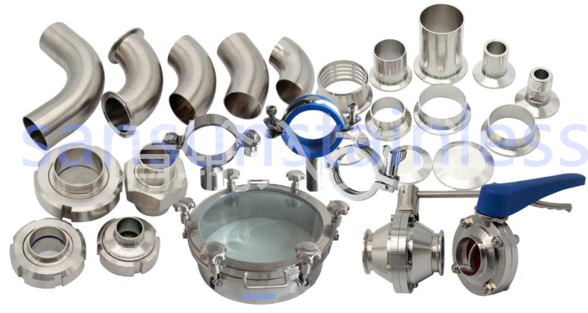 Sanitary pipe fittings , clamps , unions manufacturer