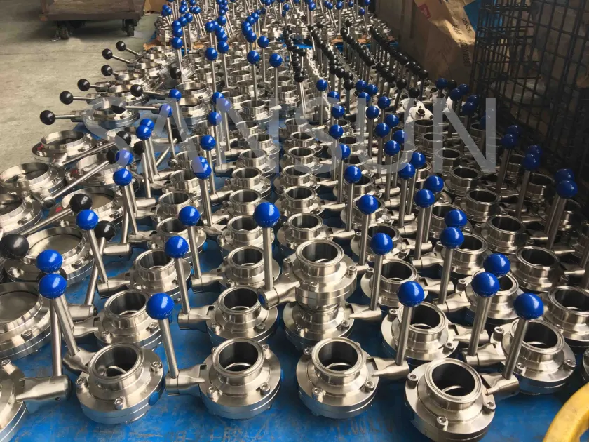 sanitary stainless steel butterfly valves 