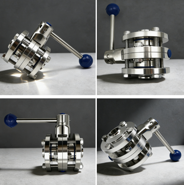 3 pcs butterfly valve 3 pcs butterfly valve