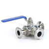 Brewery T Port Tri Clover Three Way Ball Valve