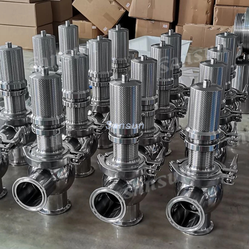 Sanitary Tank Pressure Relief over Flow Valve