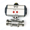 Stainless Steel Threaded Pneumatic Actuated 3 PC Ball Valve