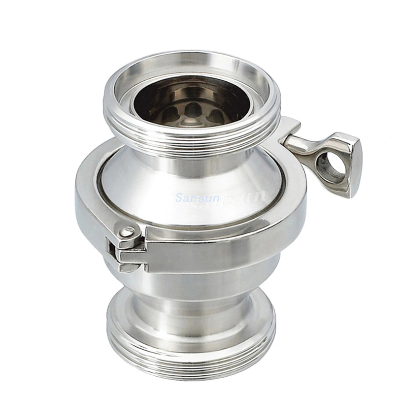 SS Sanitary Threaded Inline Check Valve BSP Male check valve 