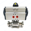 Stainless Steel Threaded Pneumatic Actuated 3 PC Ball Valve