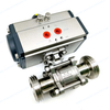 Stainless Steel Threaded Pneumatic Actuated 3 PC Ball Valve
