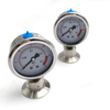 Stainless Steel Tri Clamp End Diaphragm Pressure Gauge 0-30psi