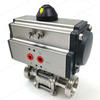 Stainless Steel Threaded Pneumatic Actuated 3 PC Ball Valve