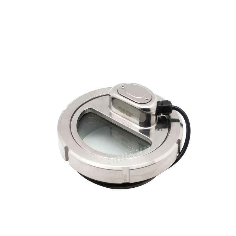Sanitary Stainless Steel Union Sight Glass with Light