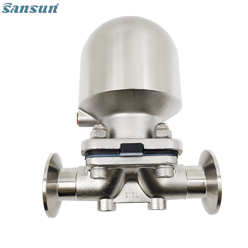 mini sanitary air actuated diaphragm valve with silicone seal factory price
