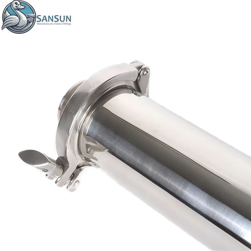 Hygenic Stainless Steel Triclover Straight Filter AISI 304 316L for Data Center Liquid Cooling Solutions