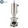 Stainless Steel Sanitary Tank Bottom Double Pneumatic Diverter Valve