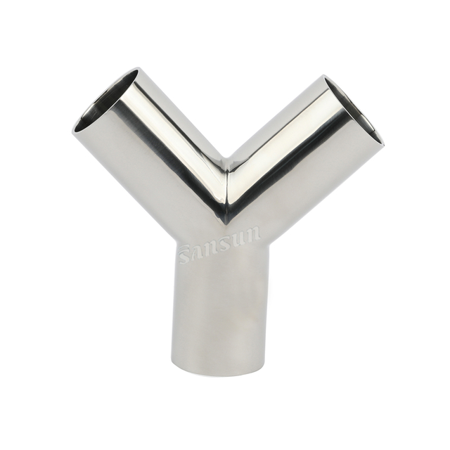3A Stainless Steel Sanitary Butt Weld Y-type Tee