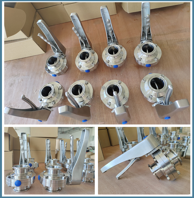 clamp butterfly valve(Stainless steel handle)