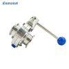 DIN Sanitary Stainless Steel Tie rod Clamp Butterfly Valve