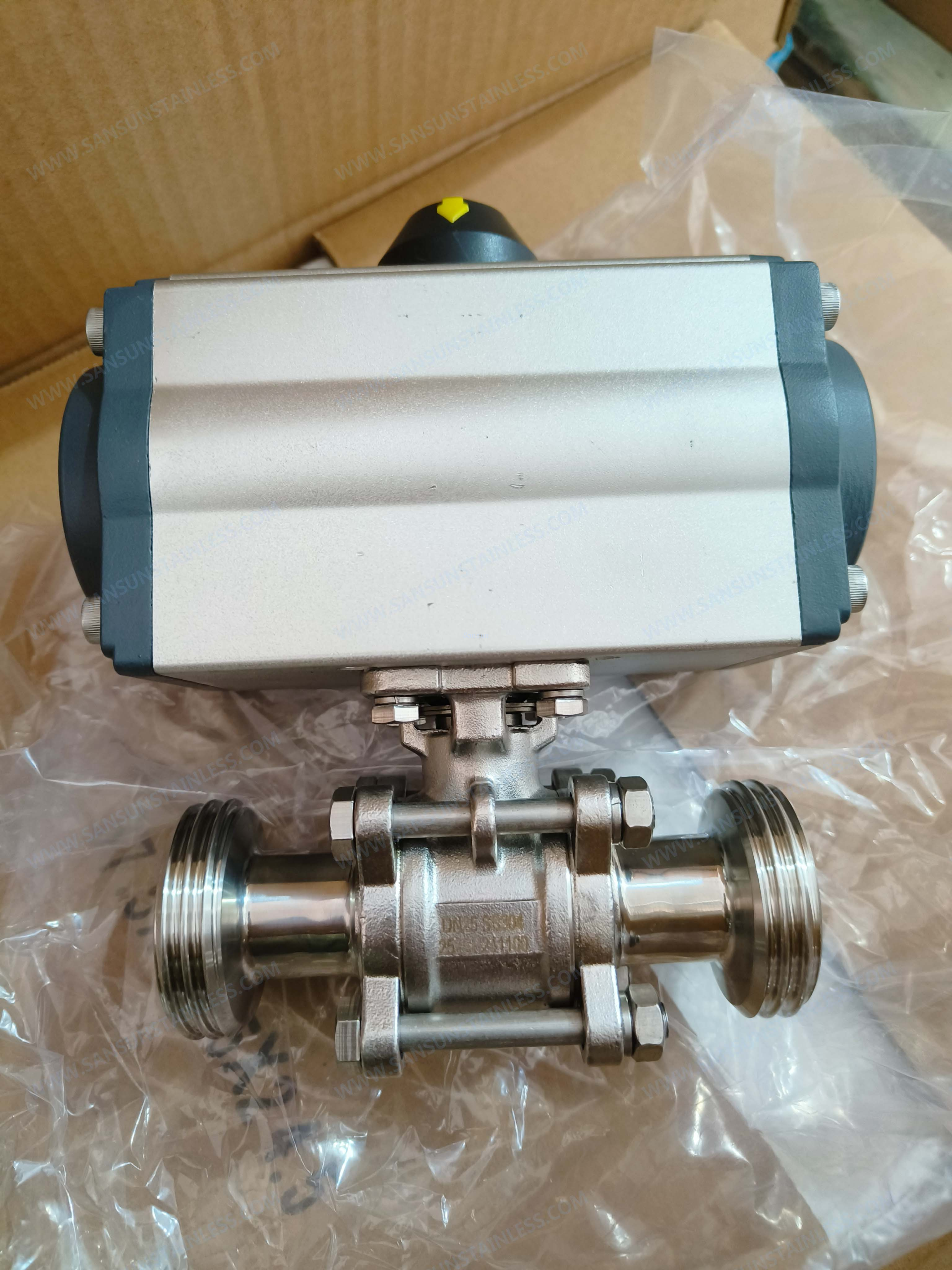 Peumatic 3 PC ball valve3 (2)