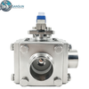 Full-bore Three-way Non-retention Ball Valve for Sanitary Stainless Steel