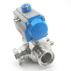 Sanitary Pneumatic Threaded Jacketed 3 Way Ball Valve T Port