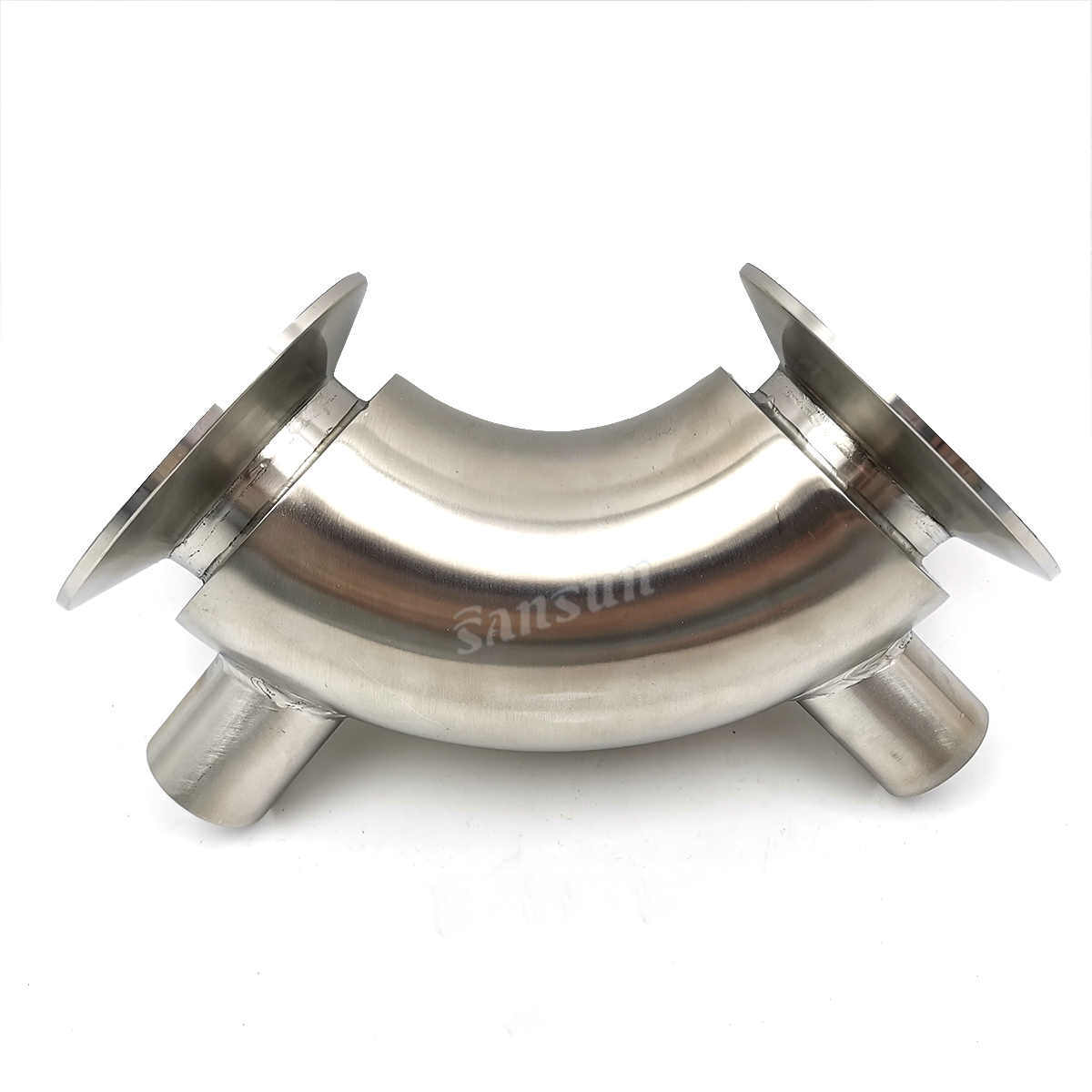 Sanitary Stainless Steel Heating Jacketed Tri Clover 90 degree Elbow