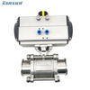 Clamped Pneumatic Actuator Three Piece Ball Valve