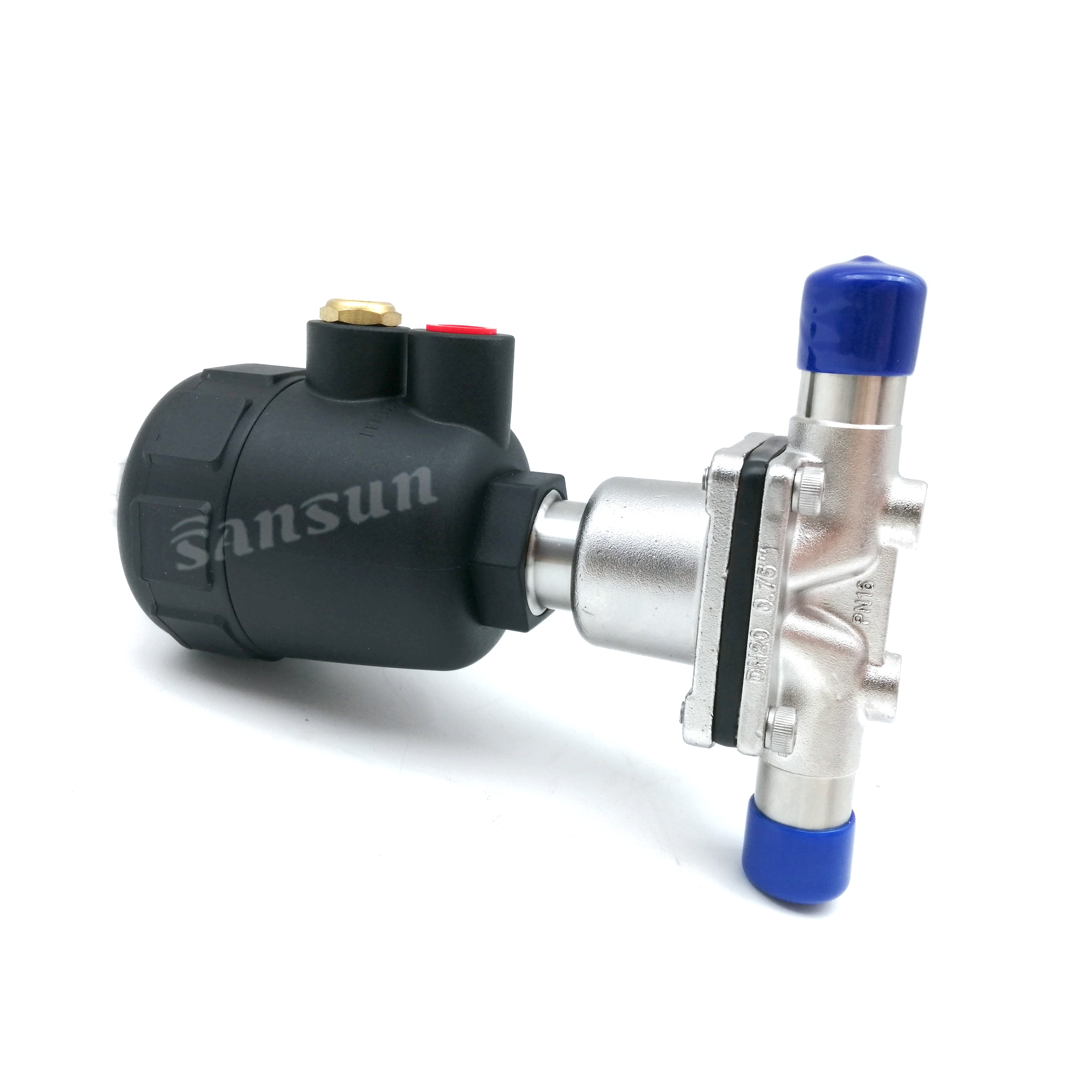 Sanitary Weld Diaphragm Valve with Plastic Pneumatic actuators