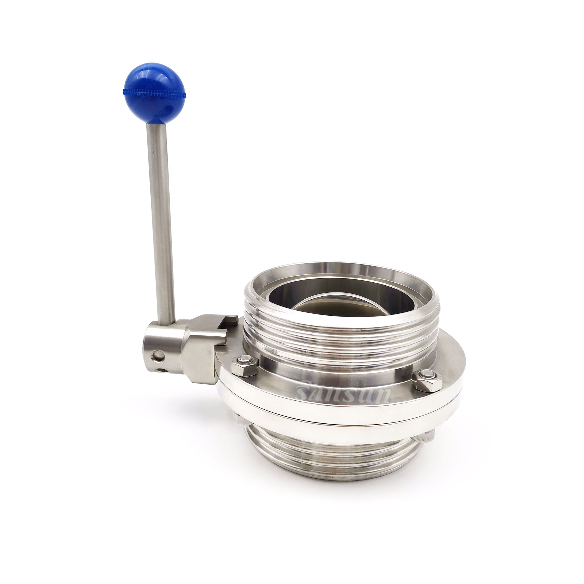 Stainless Steel Manual Threaded Butterfly Valve with Pull Handle