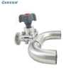 Sanitary U Type Three Way Diaphrgam Valve 
