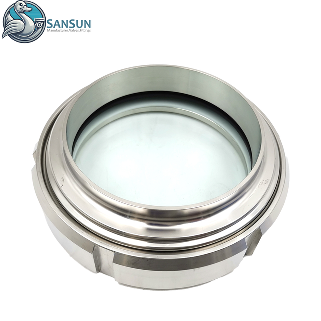 Welded Union Sight Glass Stainless Steel 304 316L Pipeline Observation Window For Data Center Liquid Cooling CDU System | SANSUN