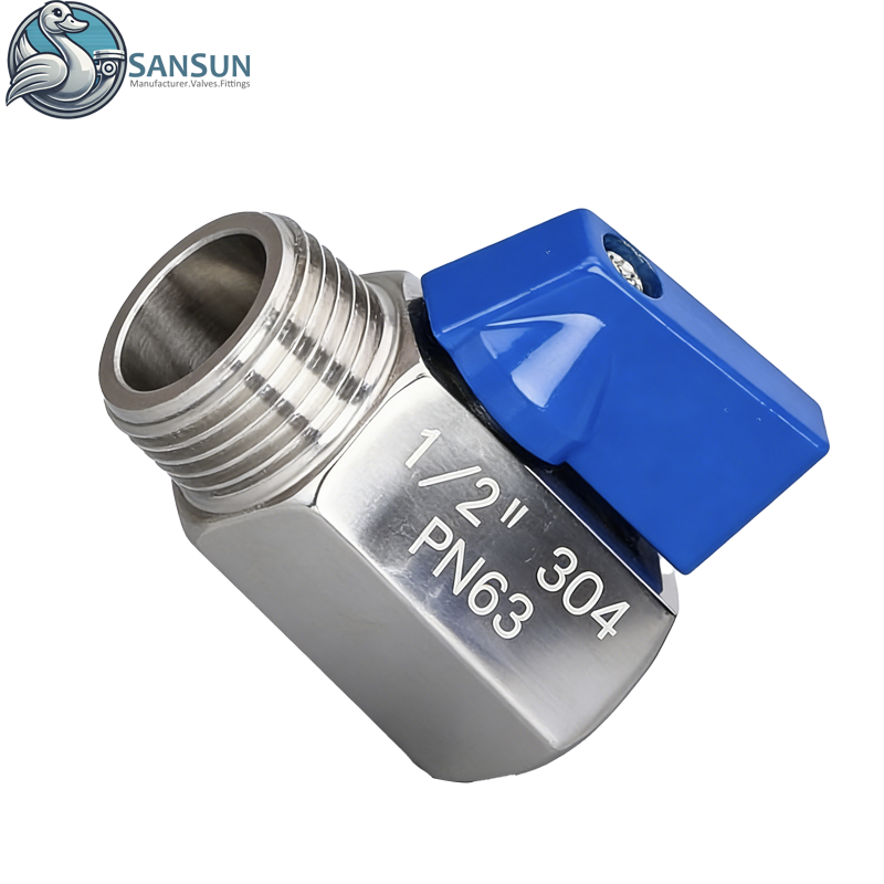 Stainless Steel BSP Male & Female Manual Mini Ball Valve for Data Center Liquid Cooling Systerm