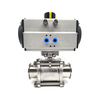Stainless Steel Pneumatic Actuated 3 Piece Ball Valve
