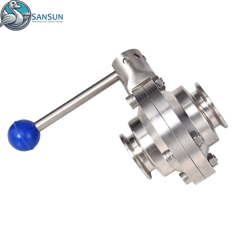 Manual Sanitary Tri-Clamp Butterfly Valve for Data Center Liquid Cooling