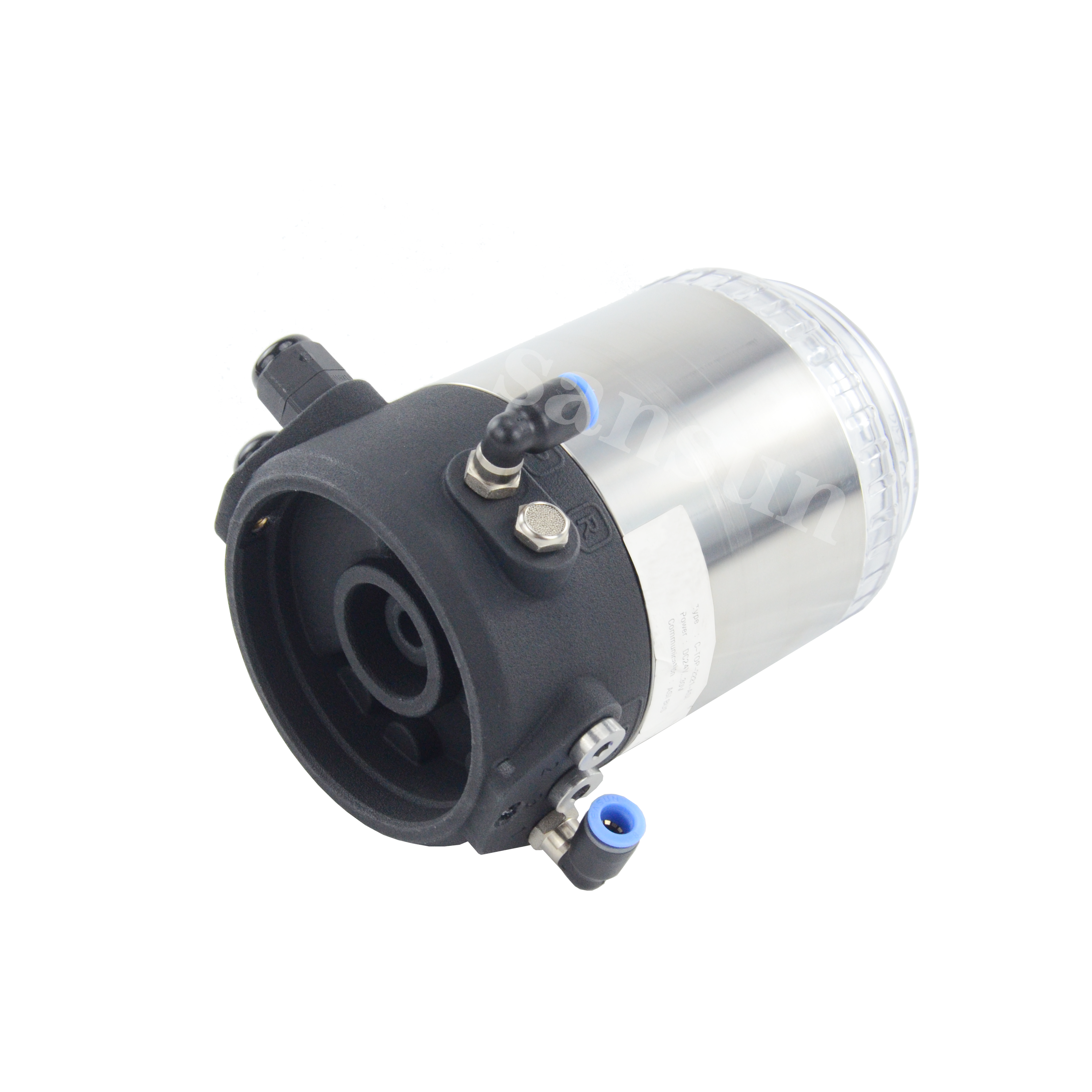 Sanitary flow valve top control unit with ASI bus version output 24V 4-20mA