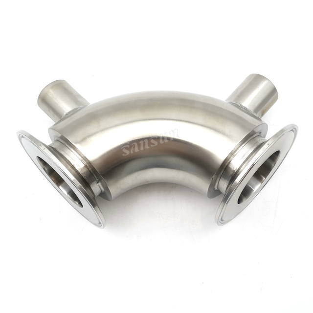 Sanitary Stainless Steel Heating Jacketed Tri Clover 90 degree Elbow