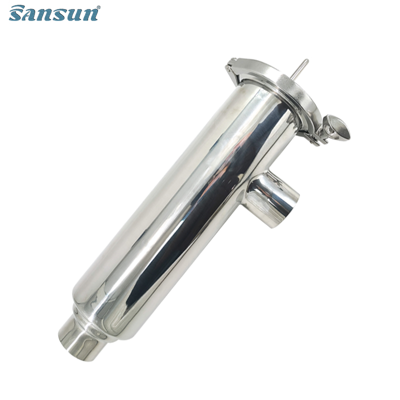Sanitary welding Angle type Strainer filter