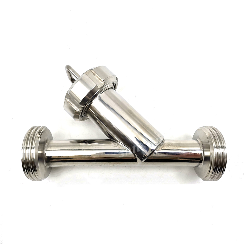 Sanitary Stainless Steel Male Thread Y Type Filter Housing