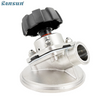 Manual diaphragm tank bottom valve