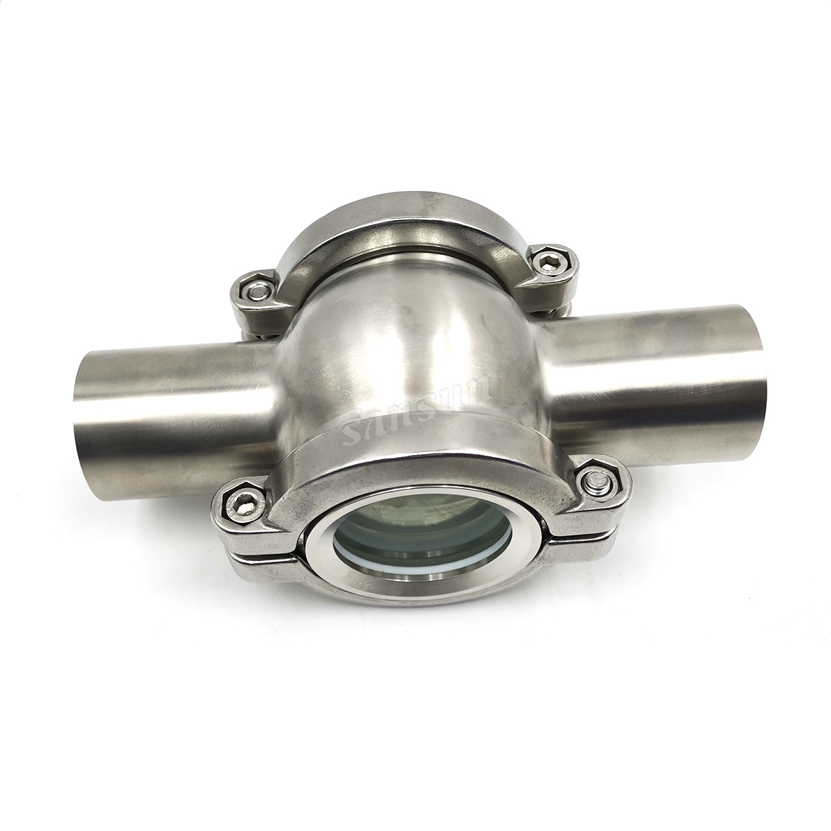 304 Hygienic Welding Cross Pipeline Sight Glass