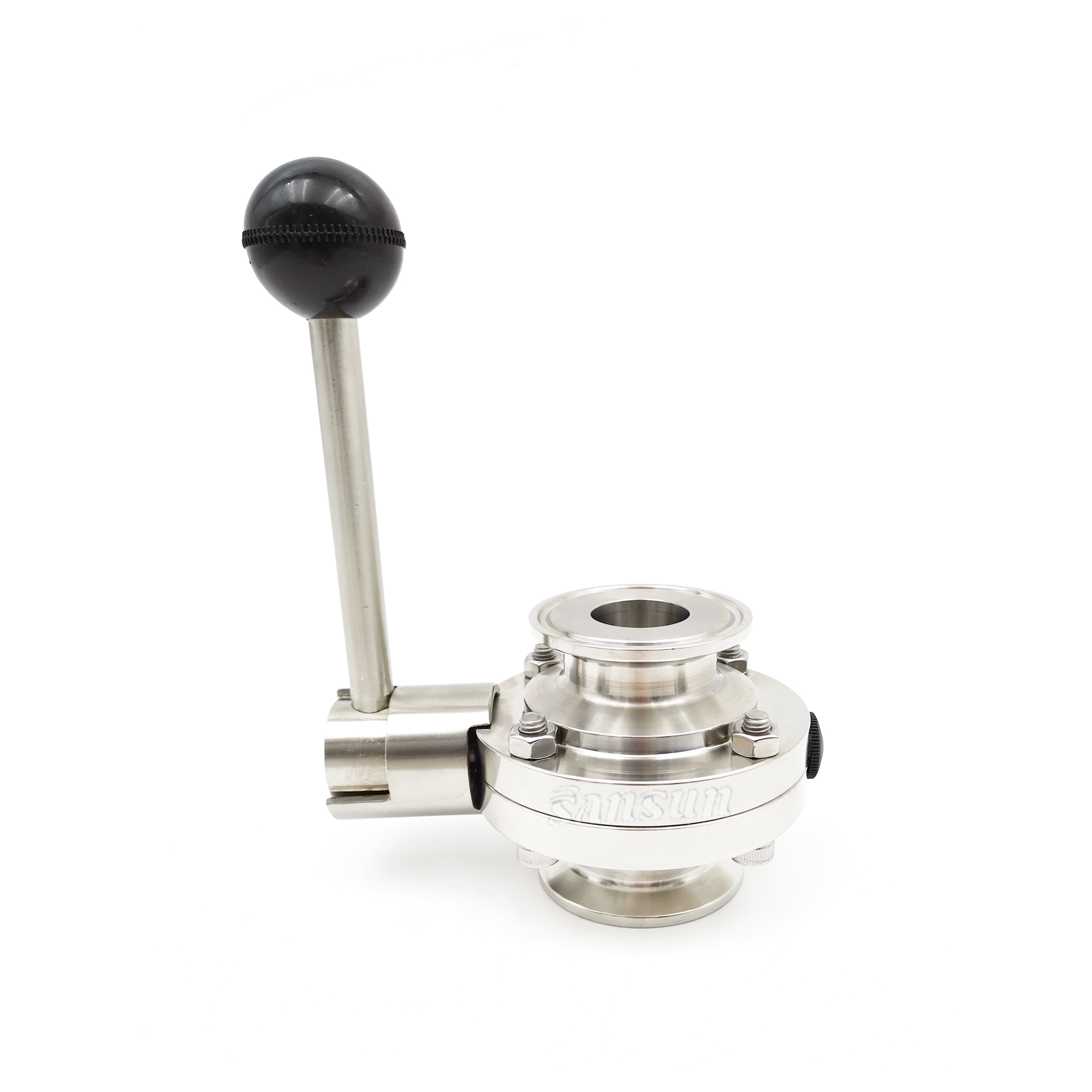 Hygienic Tri Clover TC Butterfly Valve for Food