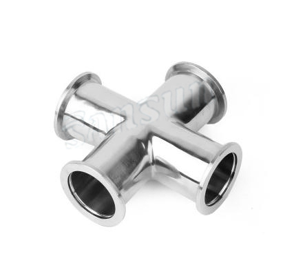Sanitary Tri Clamp Vacuum 4-way Cross