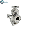 Data Center Liquid Cooling 316L Stainless Steel Tri-Clamp Manual Three-Way Ball Valve