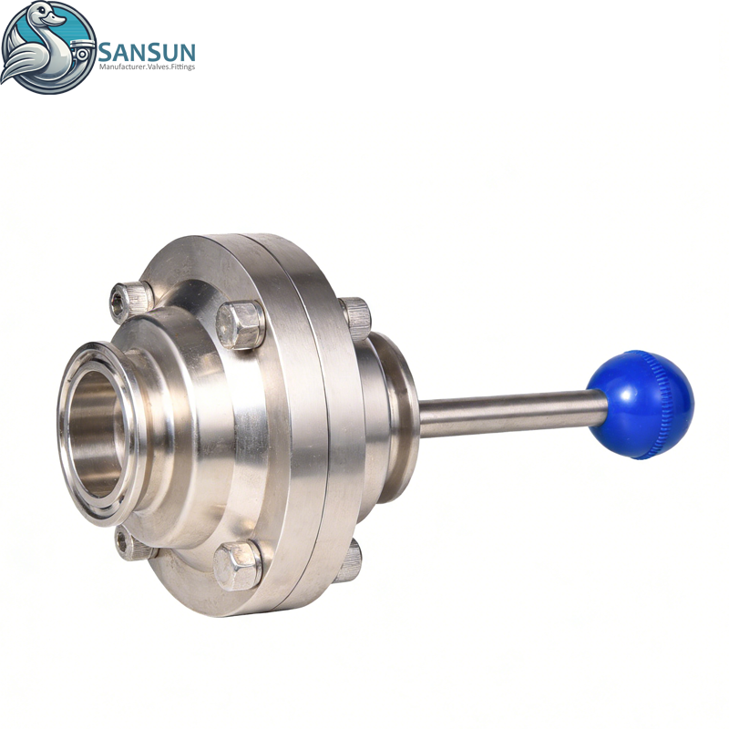 Manual Sanitary Tri-Clamp Butterfly Valve for Data Center Liquid Cooling