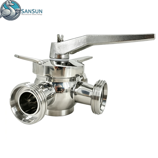 304/316L Sanitary Stainless Steel Threaded Plug Valve Easy to Clean Zero Leakage for Hygienic Processing