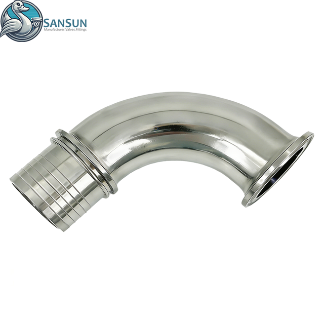 Data Center Liquid Cooling Sanitary Stainless Steel Elbow-type Hose Connector