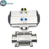 Sanitary Welded Three-Piece Pneumatic Ball Valve for Data Center Liquid Cooling Systems