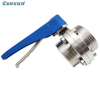 Food Grade Male Thread Butterfly Valve With Muti-position Handle