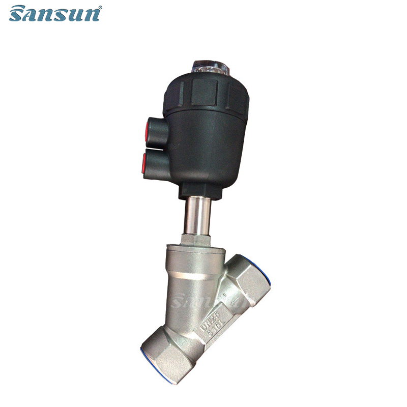 Sanitary Pneumatic BSP Female Angle Seat Piston Valve 