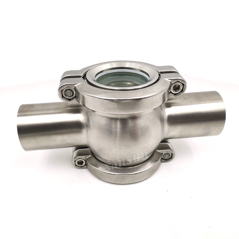 304 Hygienic Welding Cross Pipeline Sight Glass