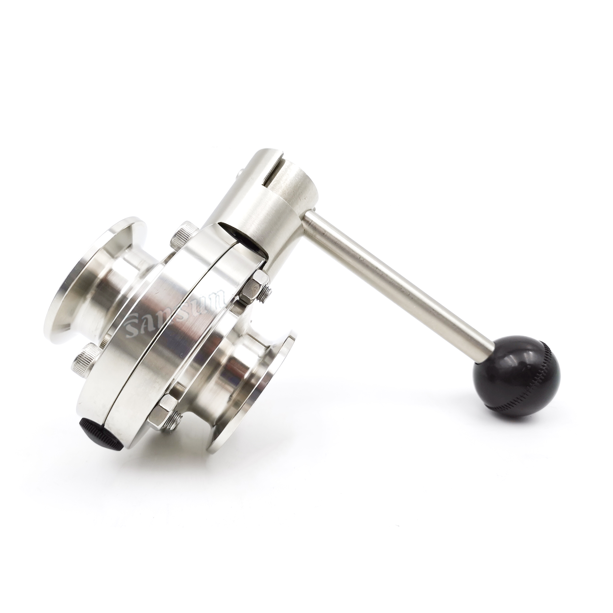 Hygienic Tri Clover TC Butterfly Valve for Food