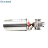 Butt weld single acting pneumatic operated sanitary butterfly valve