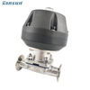 Sanitary Tri-Clamp Diaphragm Valve with Plastic Pneumatic Actuator