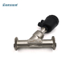 Clamp plastics pneumatic angle seat valve